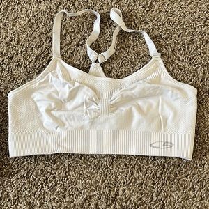 White Razorback Champion Sports Bra